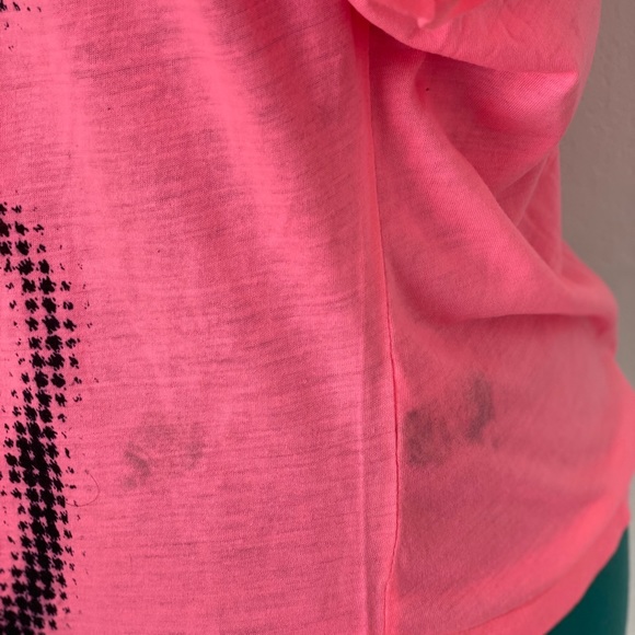 Neon pink Minnie mouse Disney blouse sz L - Picture 5 of 10